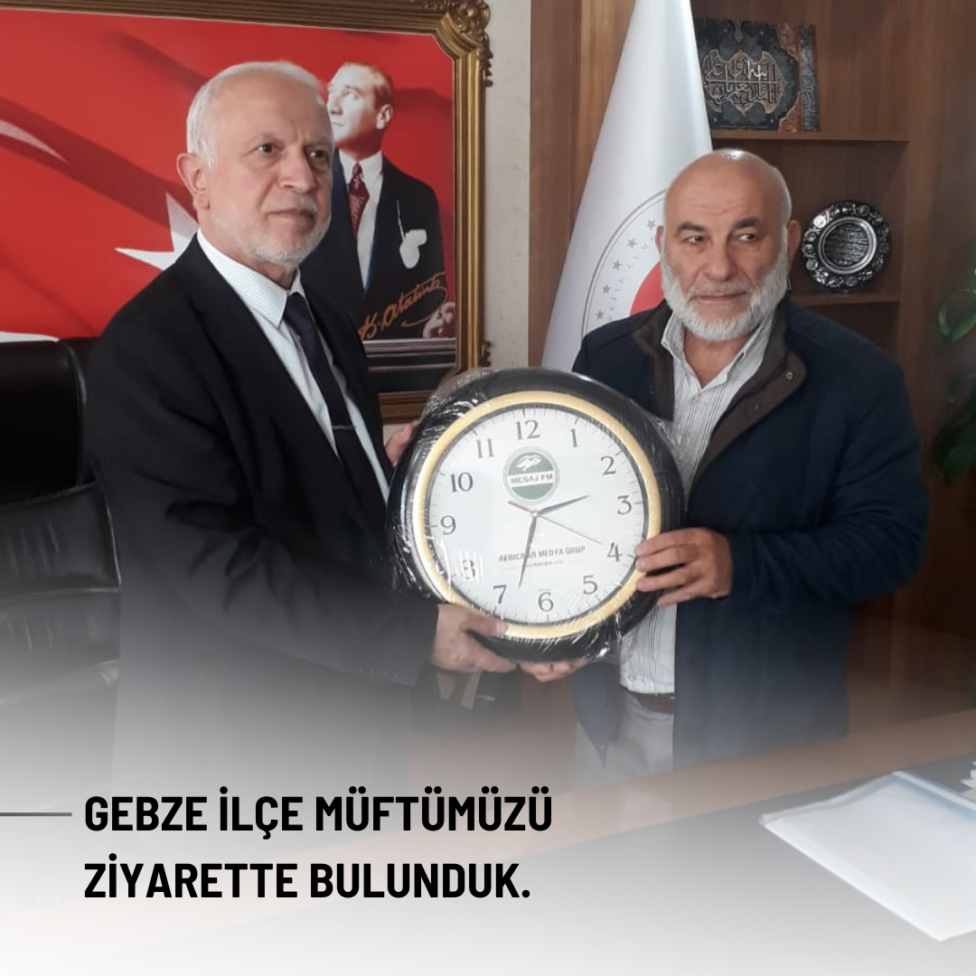 Gebze İlçe Müftümüze hayırlı olsun ziyaretinde bulunduk.